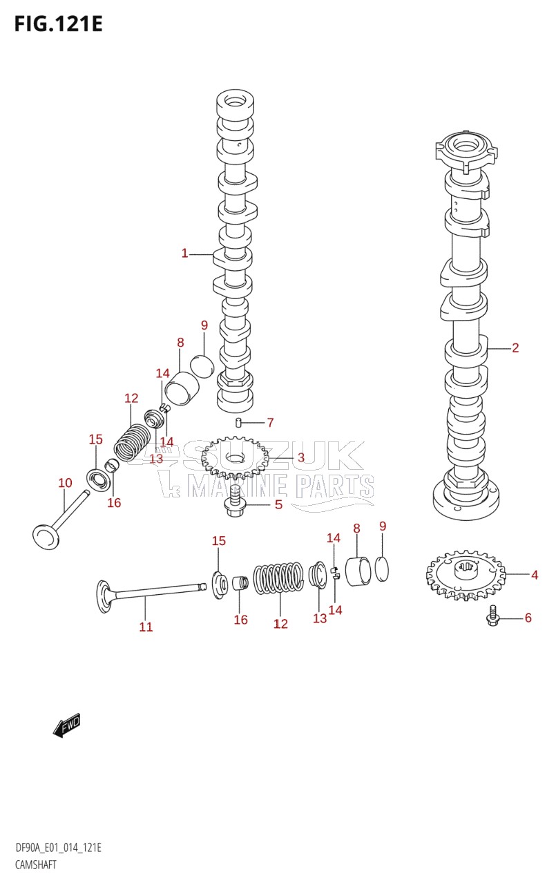 CAMSHAFT (DF80A:E01)