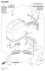 DF150 From 15002F-410001 (E01 E40)  2014 drawing ENGINE COVER ((DF150TG,DF150ZG):E40)