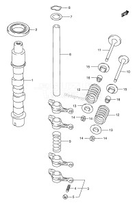 DF9.9 From 00991F-861001 ()  1998 drawing CAMSHAFT - VALVE