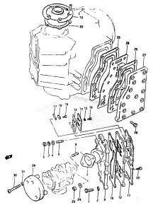 DT40 From 4002-705609 ()  1987 drawing INLET CASE - EXHAUST COVER