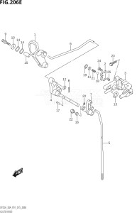 03003F-510001 (2005) 30hp P01 P40-Gen. Export 1 (DF30A  DF30AQ  DF30AR  DF30AT  DF30ATH) DF30A drawing CLUTCH ROD (DF30A:P40)