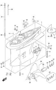 Outboard DF 150AP drawing Gear Case