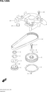 03003F-040001 (2020) 30hp P01 P40-Gen. Export 1 (DF30A  DF30AQ  DF30AR  DF30AT  DF30ATH) DF30A drawing TIMING BELT (DF25A,DF25AT,DF25ATH)