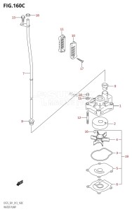 DF25 From 02503F-310001 (E01)  2013 drawing WATER PUMP (DF25Q:E01)