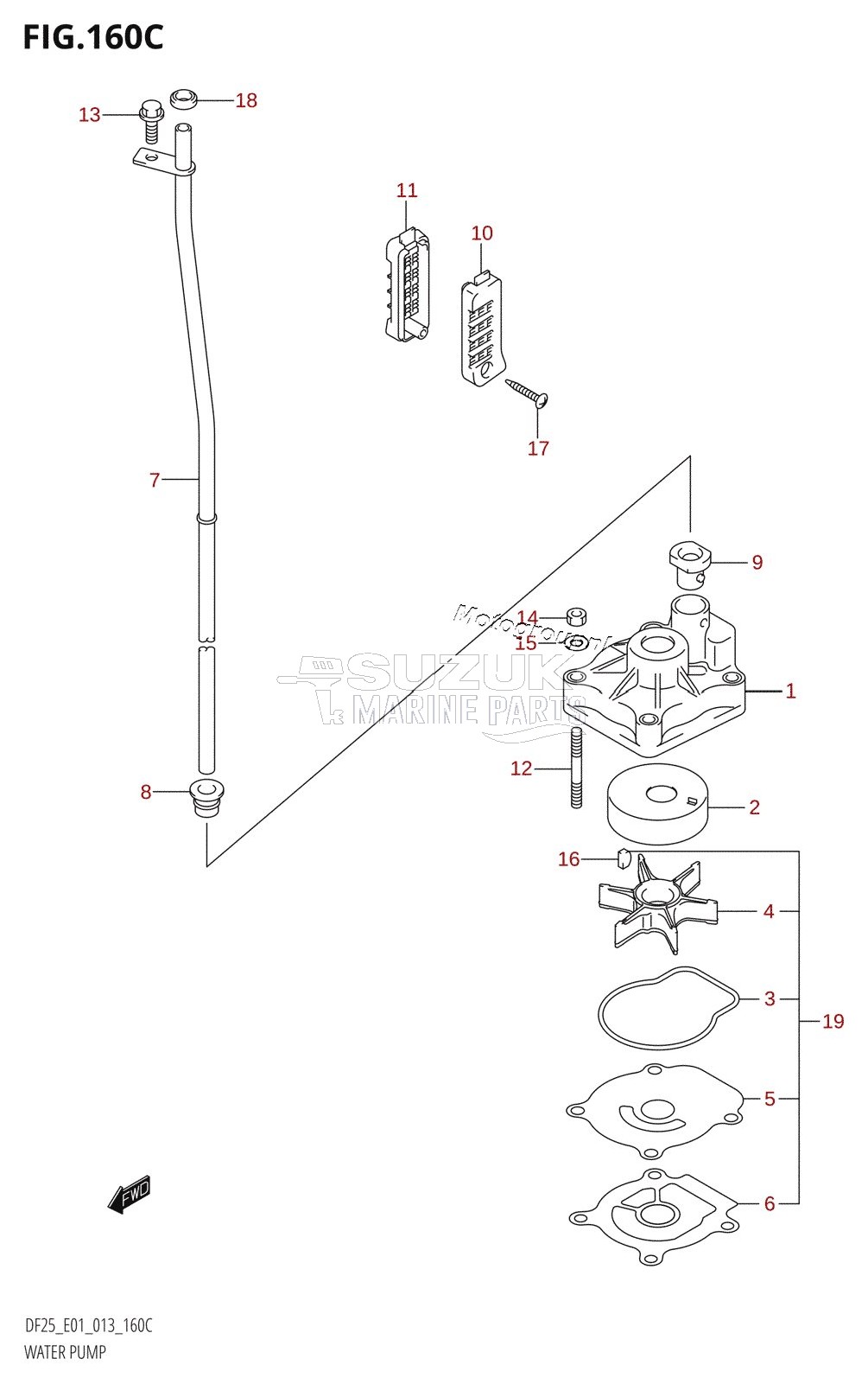 WATER PUMP (DF25Q:E01)