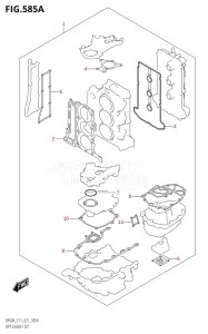 06003F-140001 (2021) 60hp E11-Gen. Export 2 (DF60AVT  DF60AVT_   DF60AVT   DF60AVTH  DF60AVTH_   DF60AVTH) DF60A drawing OPT:GASKET SET