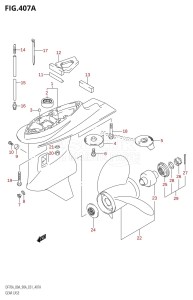 DF80A From 08002F-110001 (E01 E40)  2011 drawing GEAR CASE