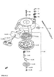 DT15 From 01501-403841 till 408230 ()  1984 drawing STARTER