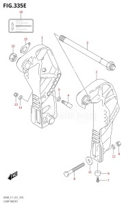 04003F-240001 (2022) 40hp E01 E11-Gen. Export 1-and 2 (DF40A  DF40AQH  DF40AQH  DF40AT  DF40AT  DF40ATH  DF40ATH) DF40A drawing CLAMP BRACKET (DF60AQH)