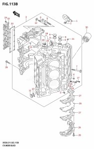 DF225T From 22503F-240001 (E40)  2022 drawing CYLINDER BLOCK (DF250ST)