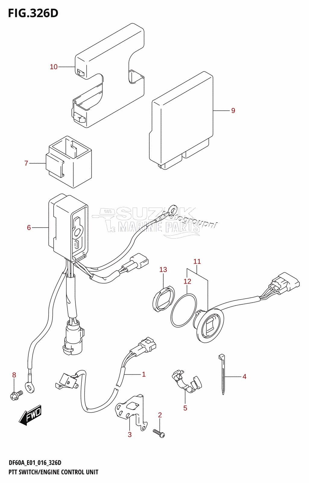 PTT SWITCH /​ ENGINE CONTROL UNIT (DF40AST:E34)