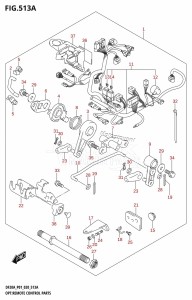 DF20A From 02002F-040001 (P01 P40)  2020 drawing OPT:REMOTE CONTROL PARTS (DF9.9B,DF15A,DF20A)