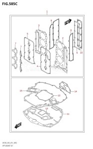 DF225T From 22503F-510001 (E03)  2015 drawing OPT:GASKET SET (DF225T:E03)