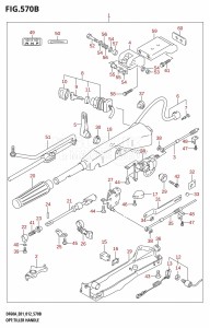 DF40A From 04003F-210001 (E01)  2012 drawing OPT:TILLER HANDLE (DF40AST:E34)