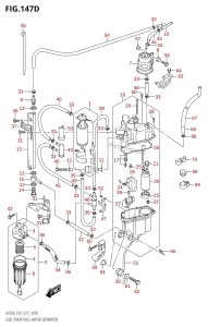 DF250Z From 25003Z-710001 (E40)  2017 drawing FUEL PUMP /​ FUEL VAPOR SEPARATOR (DF200Z:E40)