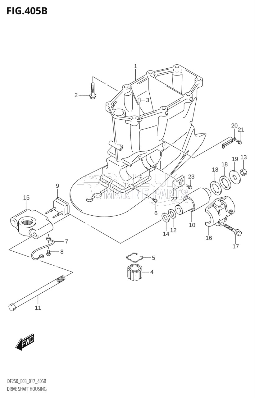 DRIVE SHAFT HOUSING (DF200Z:E03:X-TRANSOM)