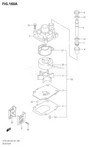 DF80A From 08002F-110001 (E03)  2011 drawing WATER PUMP