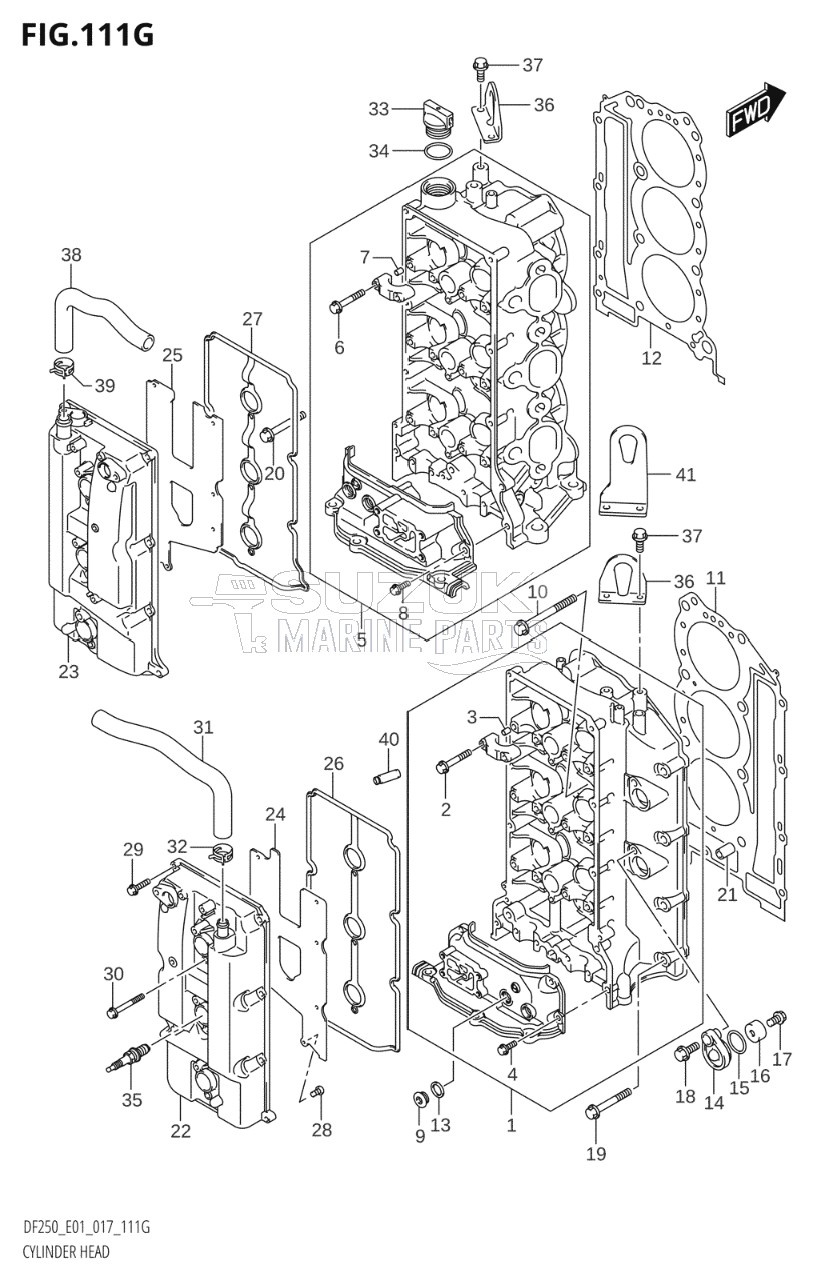 CYLINDER HEAD (DF225Z:E01)