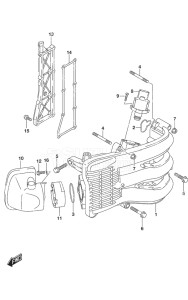 Outboard DF 60A drawing Intake Manifold/ Silencer/Exhaust Cover