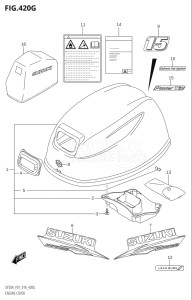 00995F-610001 (2016) 9.9hp P01-Gen. Export 1 (DF9.9B  DF9.9BR  DF9.9BT) DF9.9B drawing ENGINE COVER (DF15ATH:P01)