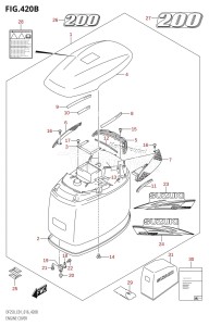 DF225T From 22503F-610001 (E01 E40)  2016 drawing ENGINE COVER (DF200T:E01,DF200Z:E01)