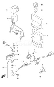 Outboard DF 250 drawing PTT Switch/Engine Control Unit SS Model