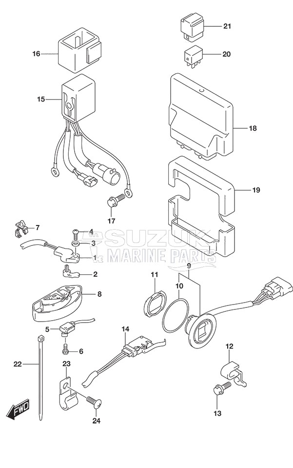 PTT Switch/Engine Control Unit SS Model