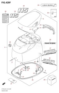 DF115A From 11503F-410001 (E01 E40)  2014 drawing ENGINE COVER (DF115AZ:E40)