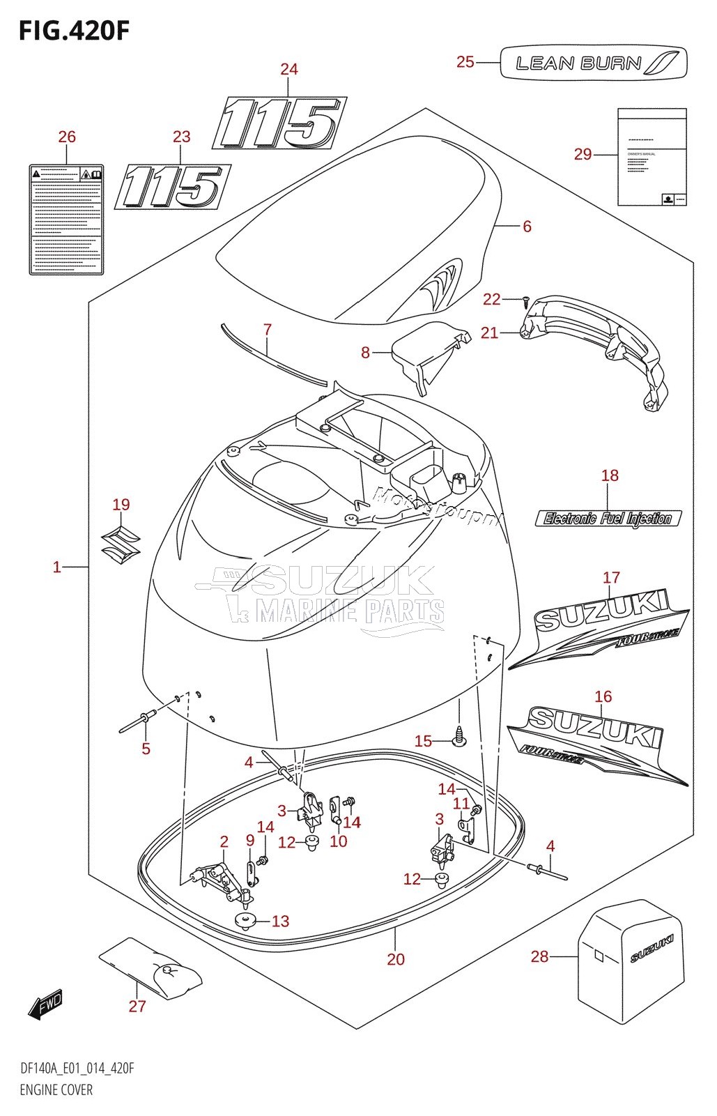 ENGINE COVER (DF115AZ:E40)