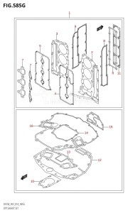 DF225T From 22503F-410001 (E03)  2014 drawing OPT:GASKET SET (DF250ST:E03)