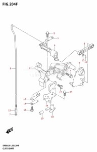 DF50A From 05003F-210001 (E01)  2012 drawing CLUTCH SHAFT (DF60A:E01)