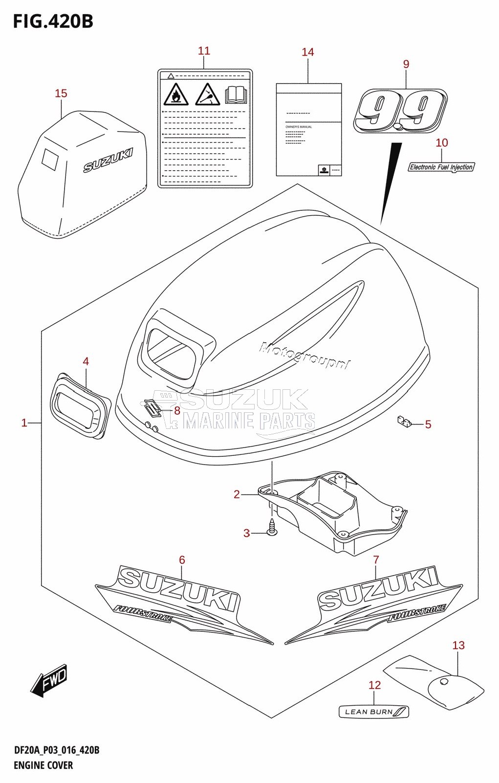 ENGINE COVER (DF9.9BR:P03)