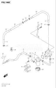 17502F-710001 (2017) 175hp E01 E40-Gen. Export 1 - Costa Rica (DF175T) DF175T drawing FUEL PUMP (DF150Z:E01)