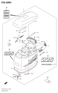 DF250Z From 25003Z-210001 (E01 E40)  2012 drawing ENGINE COVER (DF225Z:E40)