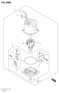 DF250Z From 25003Z-040001 (E03)  2020 drawing PTT MOTOR (L-TRANSOM)