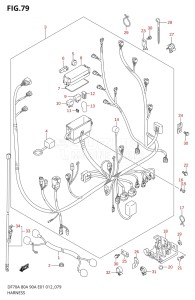 08002F-310001 (2013) 80hp E40-Costa Rica (DF80A) DF80A drawing HARNESS (DF70A E01)