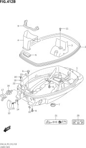 00603F-810001 (2018) 6hp P03-U.S.A (DF6A) DF6A drawing LOWER COVER (DF6A)