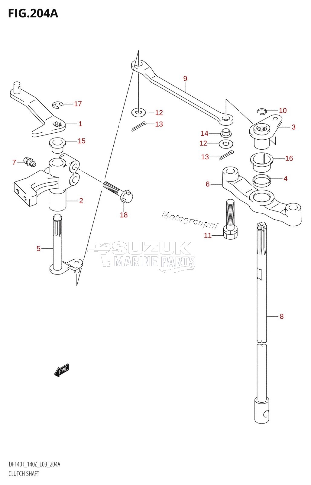 CLUTCH SHAFT (K2,K3)