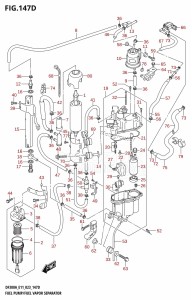 DF250A From 25003P-340001 (E11 E40)  2023 drawing FUEL PUMP /​ FUEL VAPOR SEPARATOR ((022,023):(DF300A,DF250A):E40)