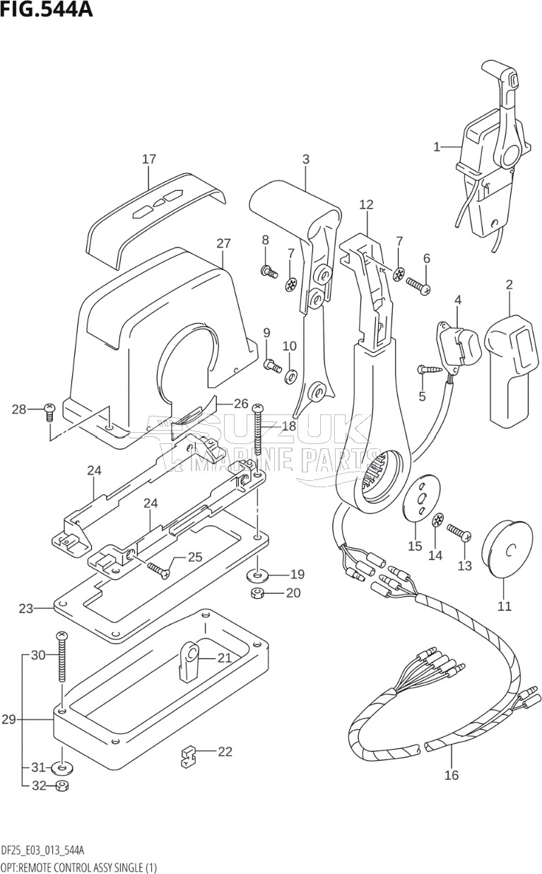 OPT:REMOTE CONTROL ASSY SINGLE (1) (DF25R:E03)