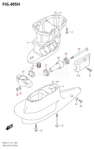 06003F-240001 (2022) 60hp E11 E40-Gen. Export 1-and 2 (DF60AVT  DF60AVT  DF60AVTH  DF60AVTH) DF60A drawing DRIVE SHAFT HOUSING (SEE NOTE)