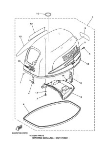 F25AES drawing FAIRING-UPPER