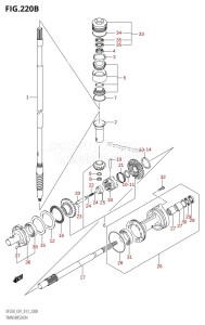 DF200Z From 20002Z-310001 (E01 E40)  2013 drawing TRANSMISSION (DF200T:E40)