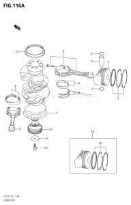 DF225Z From 22501Z-880001 (E01 E40)  2008 drawing CRANKSHAFT