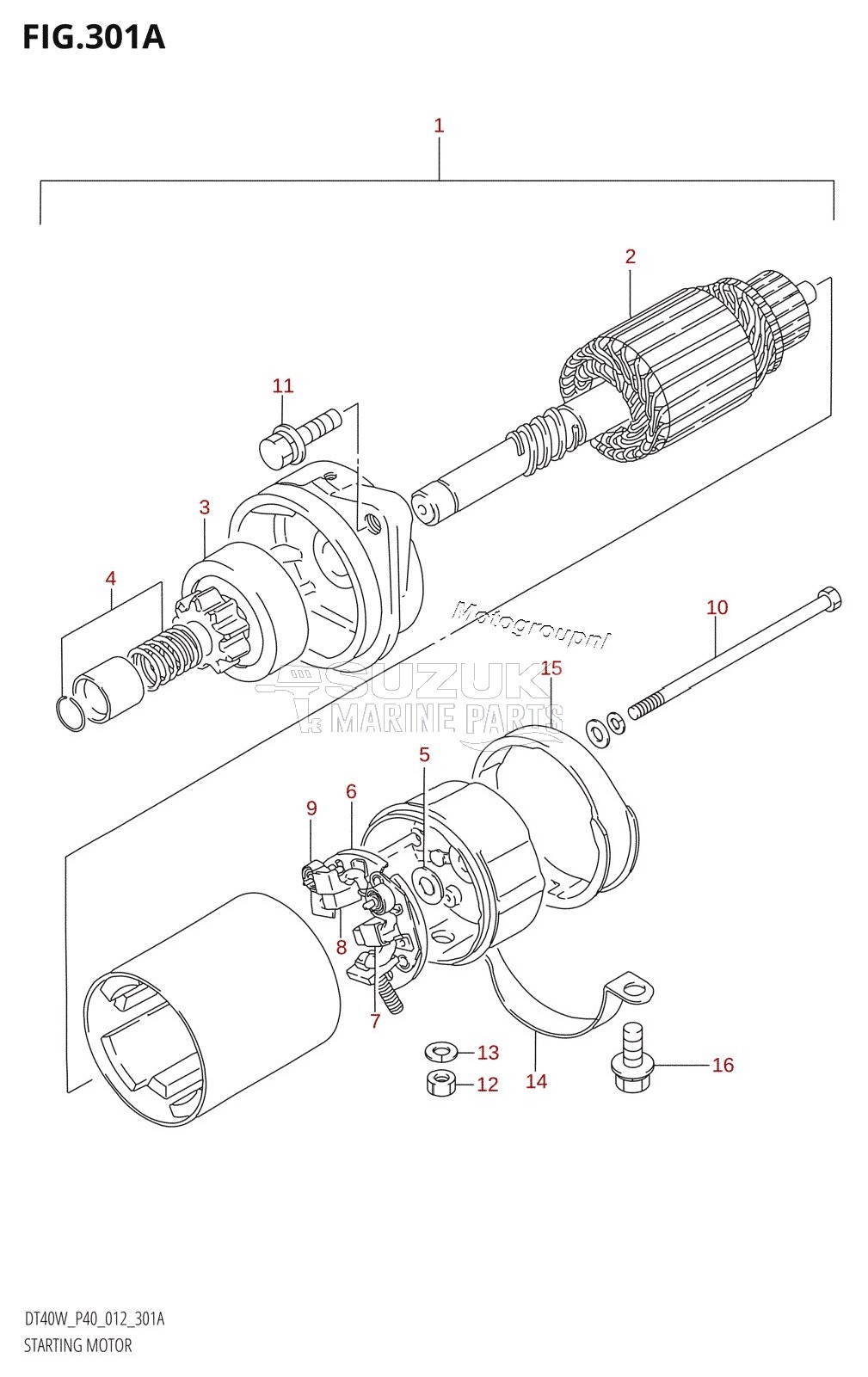 STARTING MOTOR (DT40W:P40)