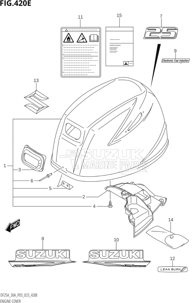 ENGINE COVER (021:(DF25AT,DF25ATH))