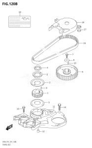 00801F-910001 (2019) 8hp P01-Gen. Export 1 (DF8A  DF8AR) DF8A drawing TIMING BELT (DF8AR,DF9.9AR)