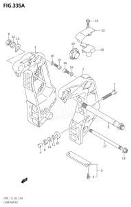 11501F-371001 (2003) 115hp E03-USA (DF115TK3  DF115TK4  DF115WTK4) DF115T drawing CLAMP BRACKET