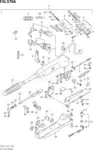 04001F-510001 (2005) 40hp E03-USA (DF40TK5) DF40 drawing OPT:TILLER HANDLE