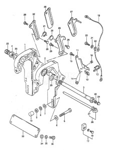 Outboard DT 55 drawing Clamp Bracket (1988 to 1994)